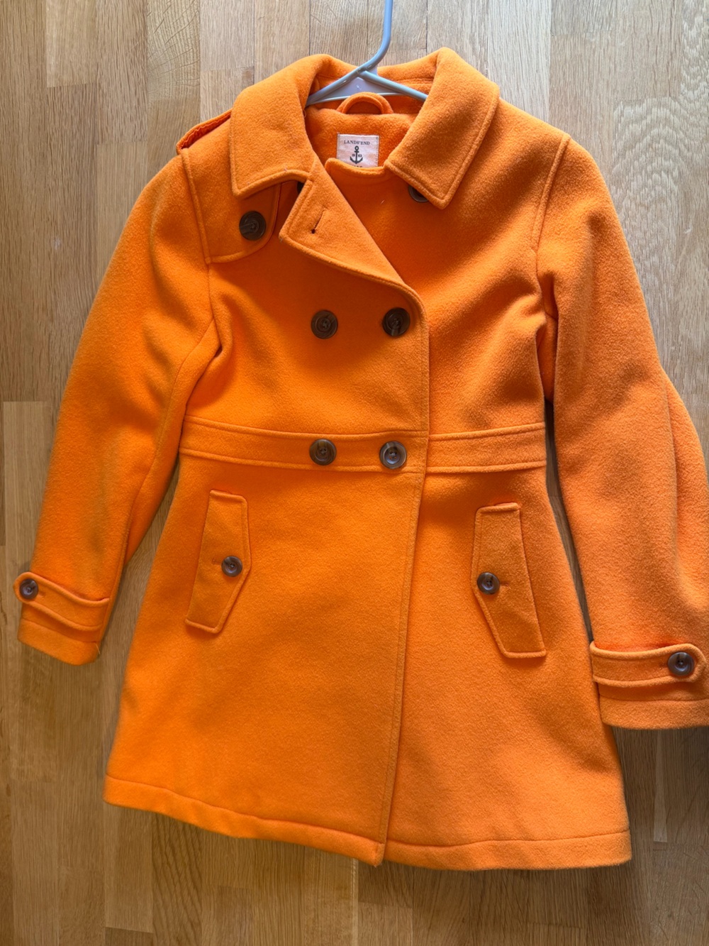 Lands End Kids ORANGE Coat size 7-8